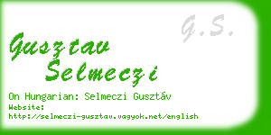 gusztav selmeczi business card